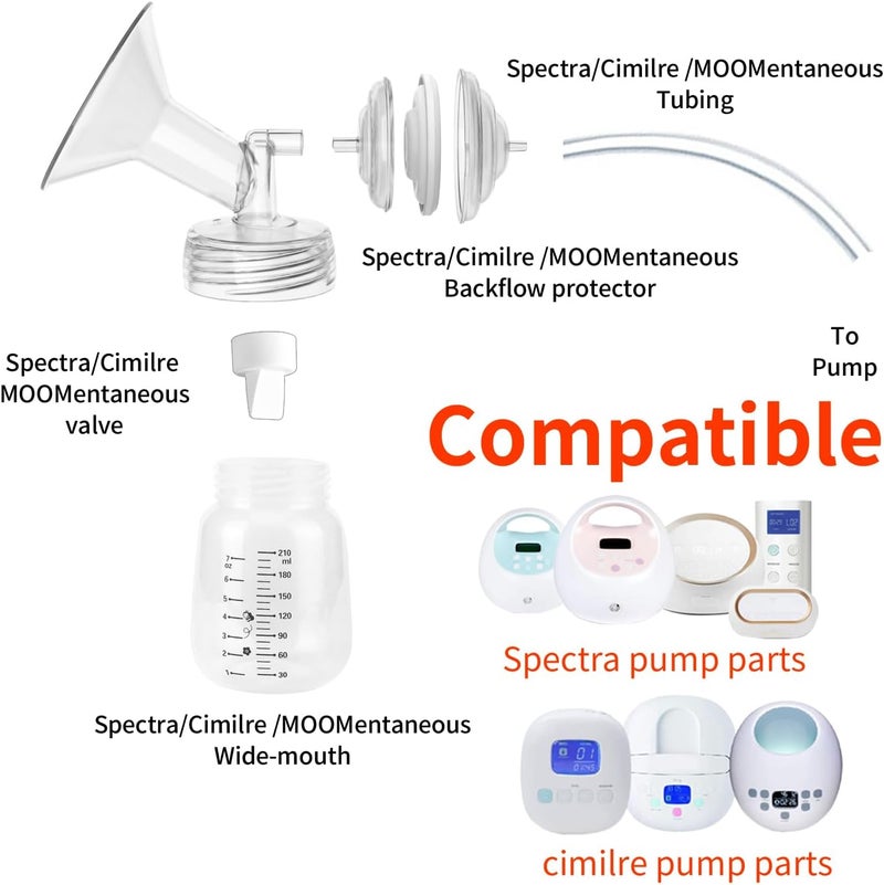 MOOMentaneous 20mm Flange and Duckbill Valve Compatible with Spectra S1/S2 and 9 Plus Not Original Spectra Pump Parts Replacement - Image 4